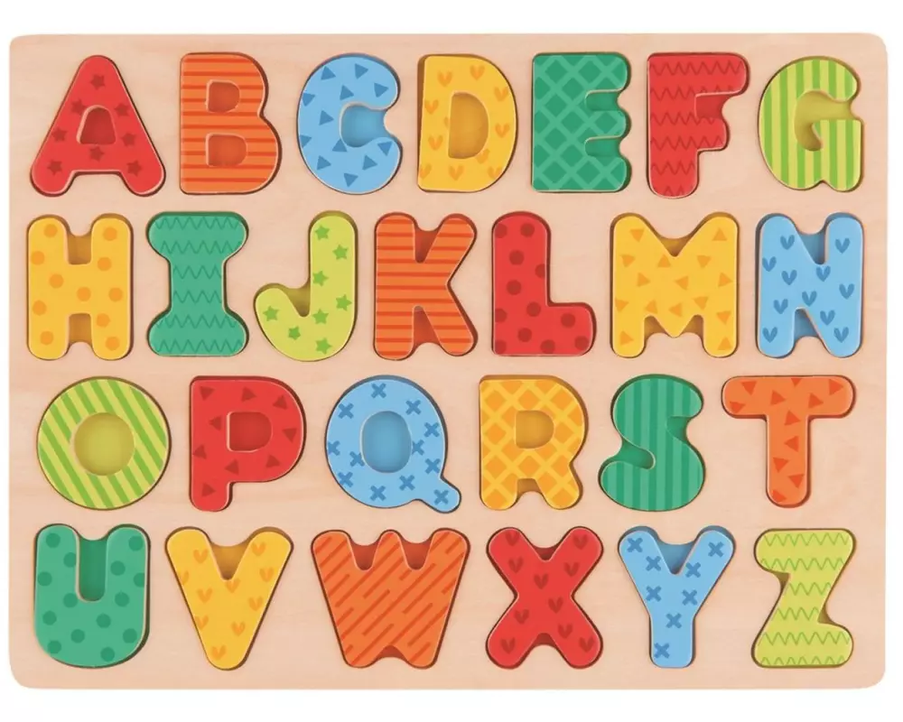Spielba Holzspielwaren Holzpuzzle Puzzle Grossbuchstaben