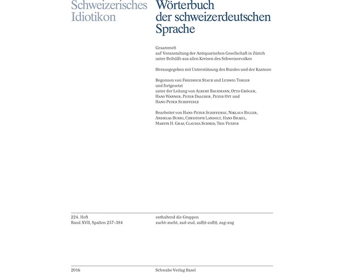 Schweizerisches Idiotikon, XVII, Heft 224