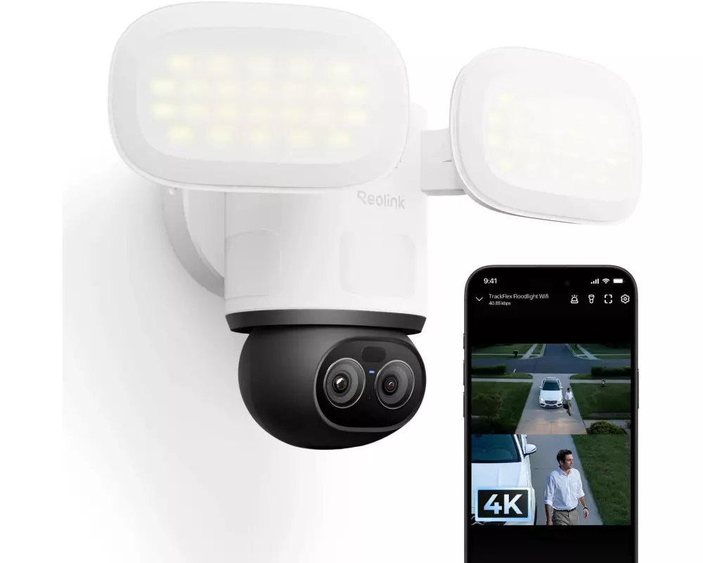Reolink Netzwerkkamera TrackFlex Floodlight F850W 360° 4K WiFi ePTZ