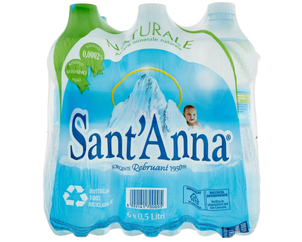 SANT ANNA Mineralwasser ohne Kohlensäure STSAR05NT64S 50cl, 6 Stk.