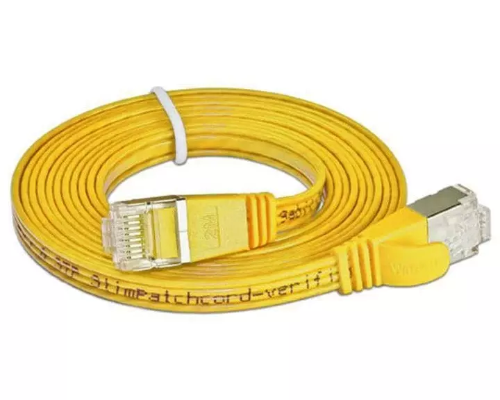 SLIM Slimpatchkabel Cat 6, STP, 25 m, Gelb