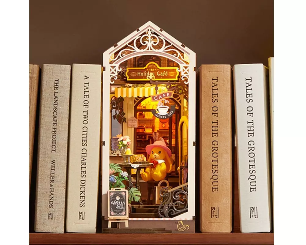Rolife Bausatz Holiday Café Holzbausatz Book Nook