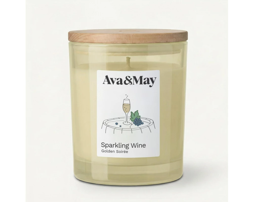 AVA & MAY Duftkerze Sparkling Wine 220 g