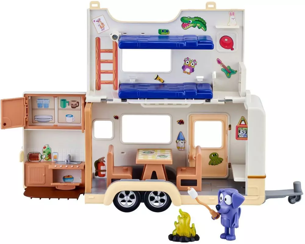 moose Spielfigurenset Bluey Wohnwagen Jean Luc Figur, Wohnwagen,