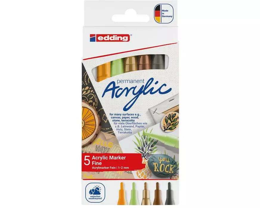 edding Set mit Acrylmalstiften, Feine Spitze