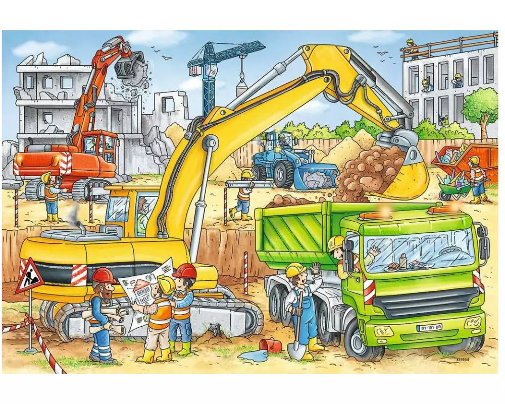 Ravensburger Puzzle Viel zu tun auf der Baustelle 2 x 24 Teile
