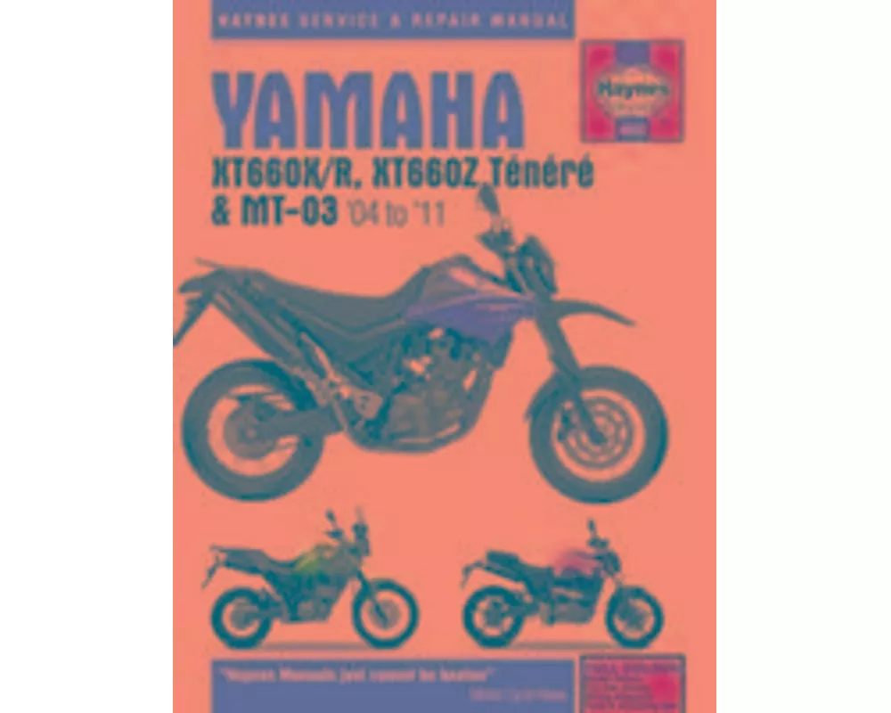 Yamaha XT660 & MT-03 (04 - 11) Haynes Repair Manual