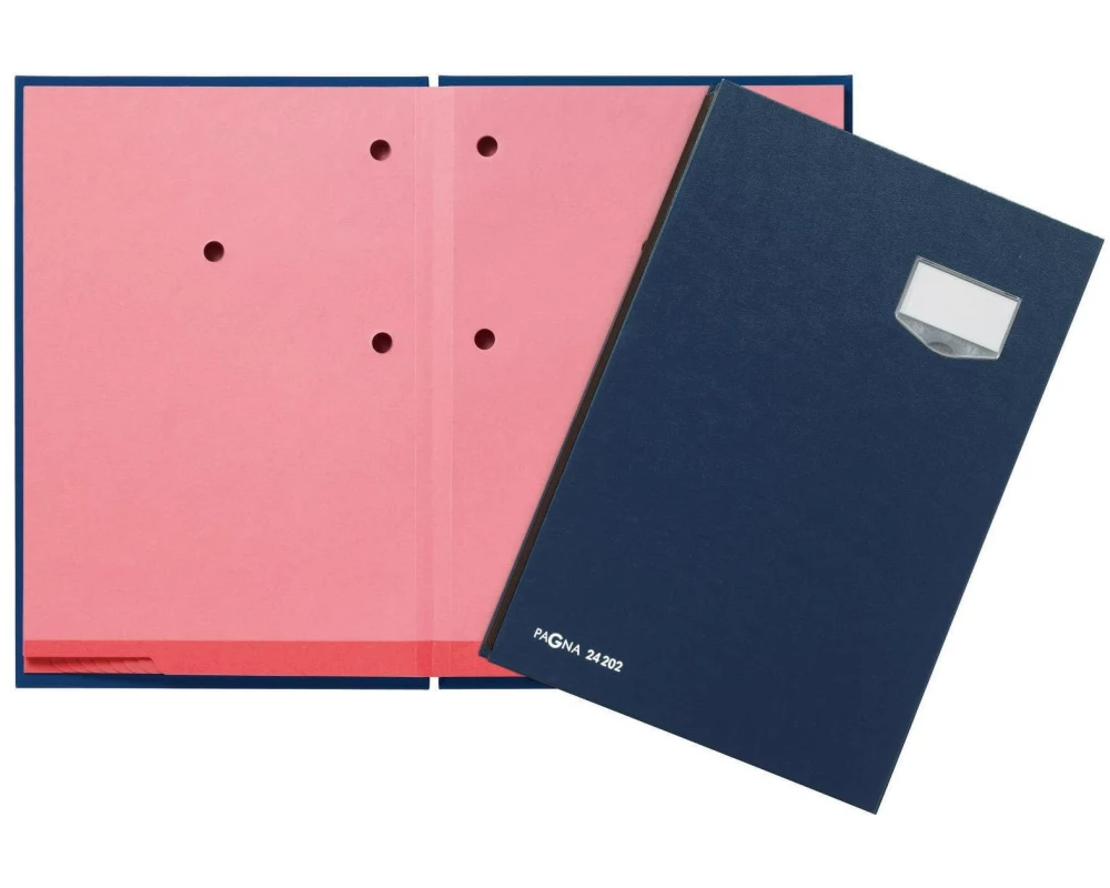 Pagna Unterschriftenmappe De Luxe mit 20 Fächer, Blau