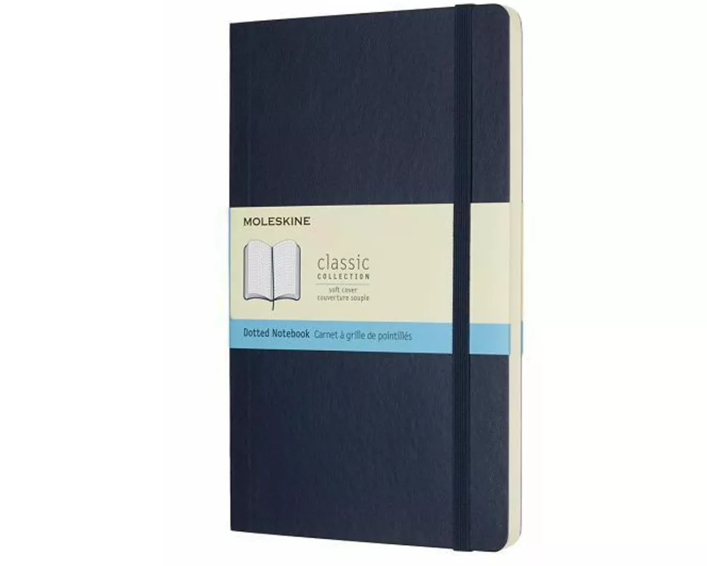 Moleskine Spphre Blue Lrg Dottd Ntbk Sft