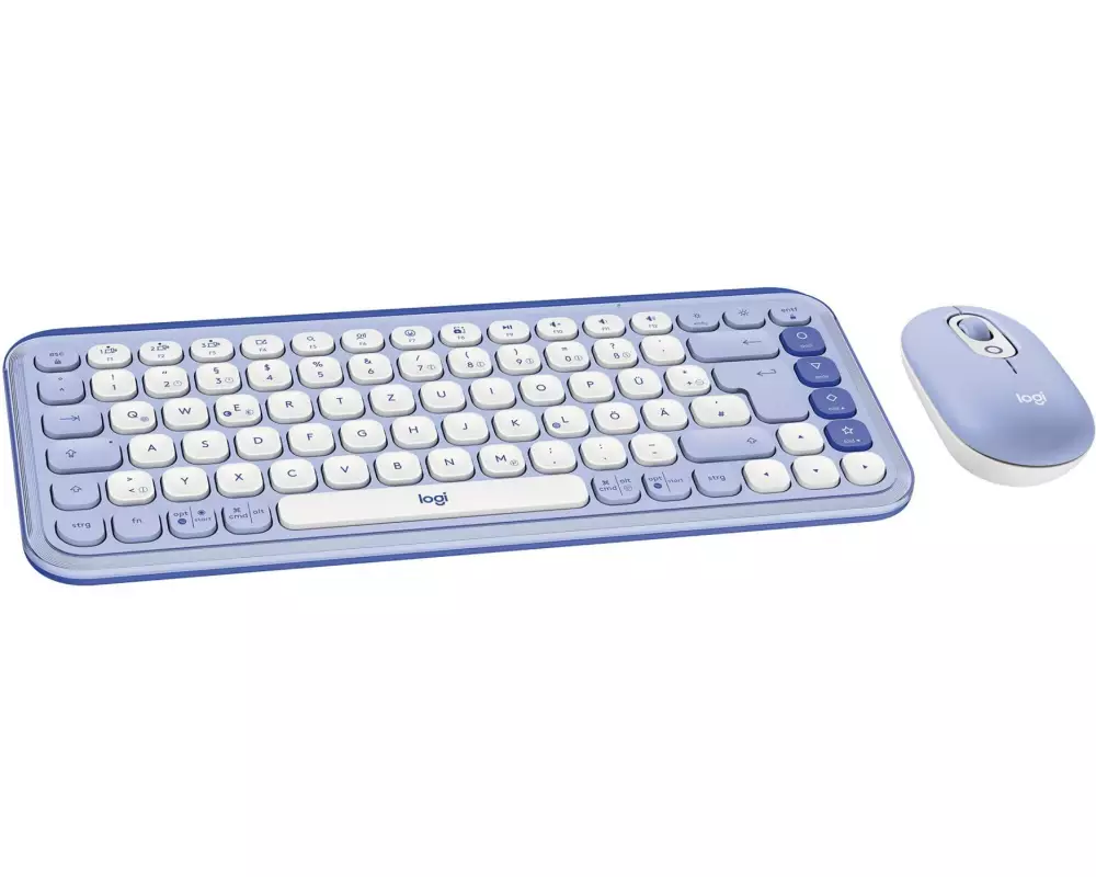 Logitech Tastatur-Maus-Set POP Icon Combo Lilac