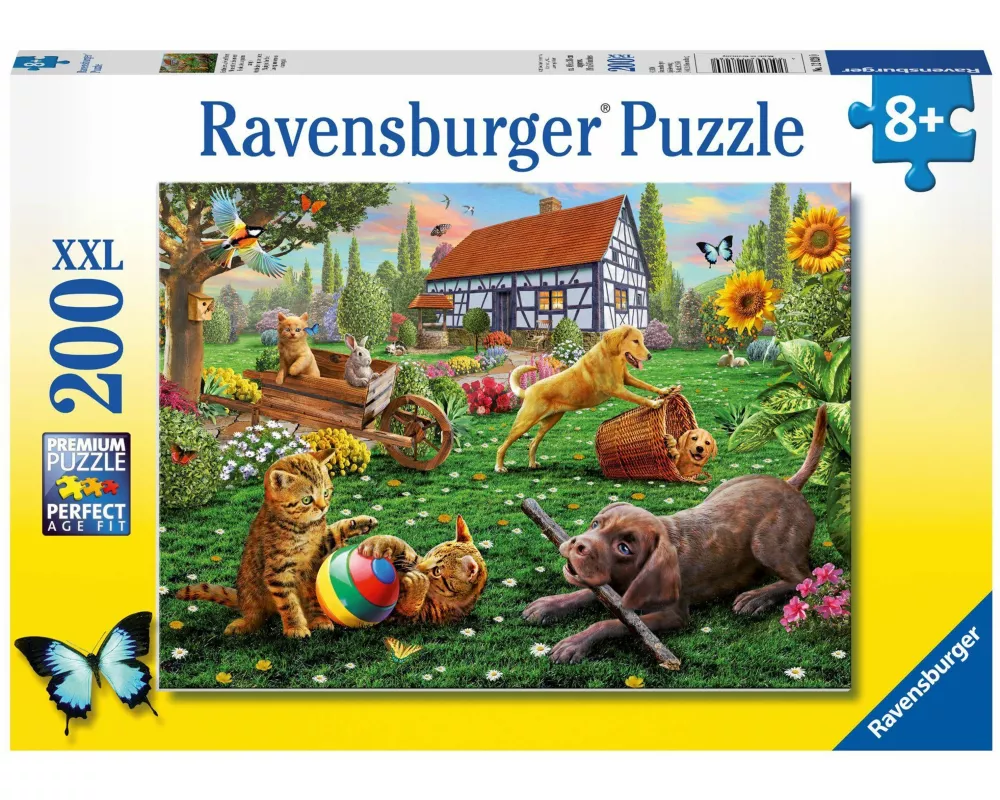 Kinderpuzzle 200 XXL Teile - Entdecker auf vier Pfoten