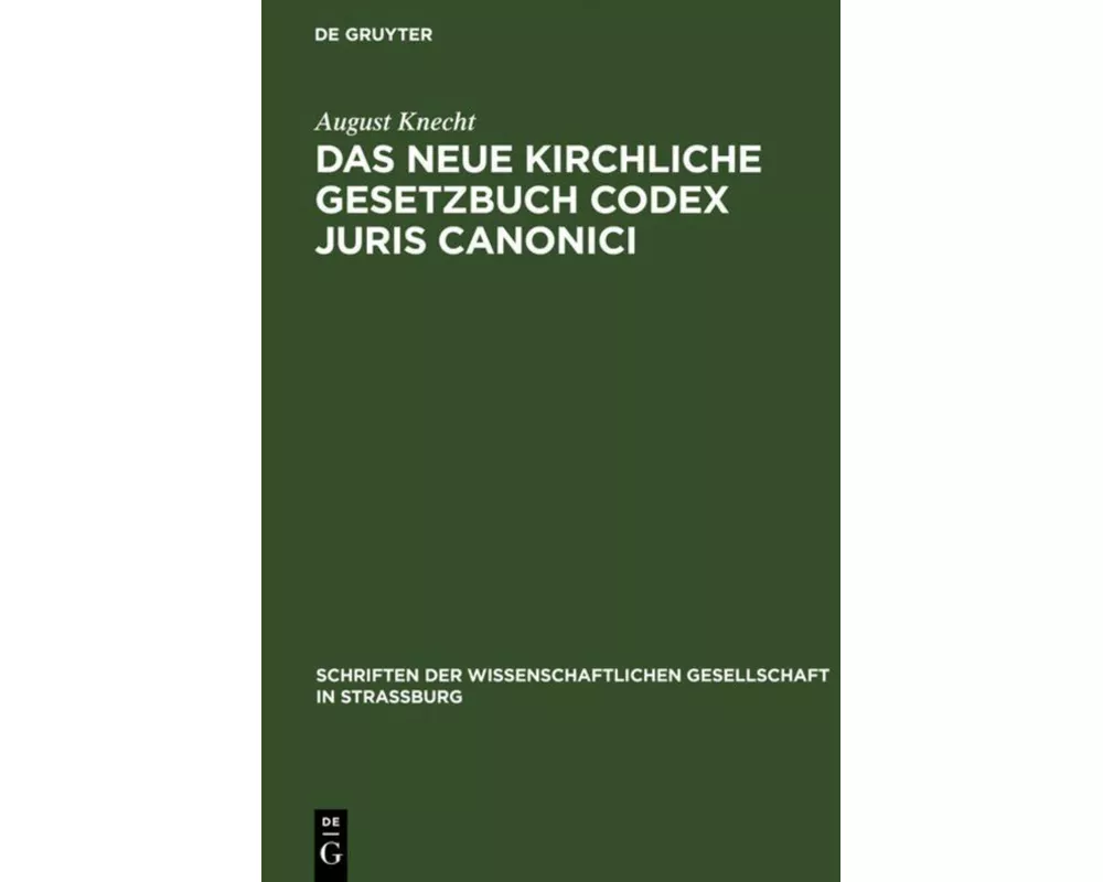 Das neue Kirchliche Gesetzbuch Codex Juris Canonici