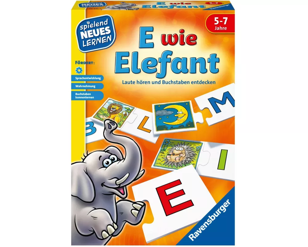 E wie Elefant - Kinderspiel ab 5 Jahre