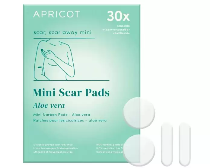 Apricot Narben Pad Mini mit Aloe vera 4 Stück, wiederverwendbar