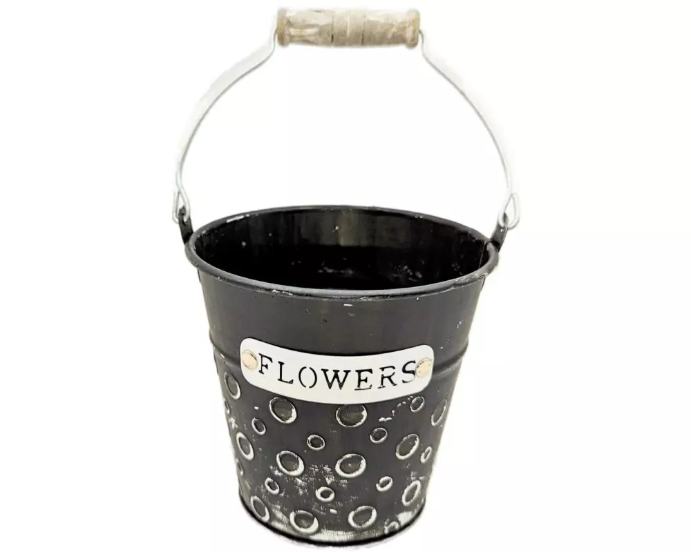 CHALET Blumentopf Bubble 11 x 10.5 x 7.5 cm, Silber