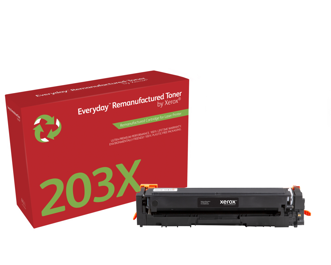 Everyday™ Schwarz wiederaufbereiteter Toner von Xerox, kompatibel mit HP 203X (CF540X), Hohe Kapazität