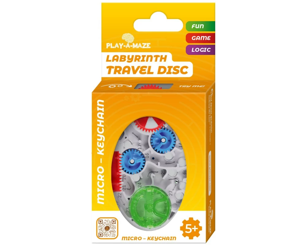 Play-A-Maze Knobelspiel Labyrinth Travel Disc Micro DE/EN/FR