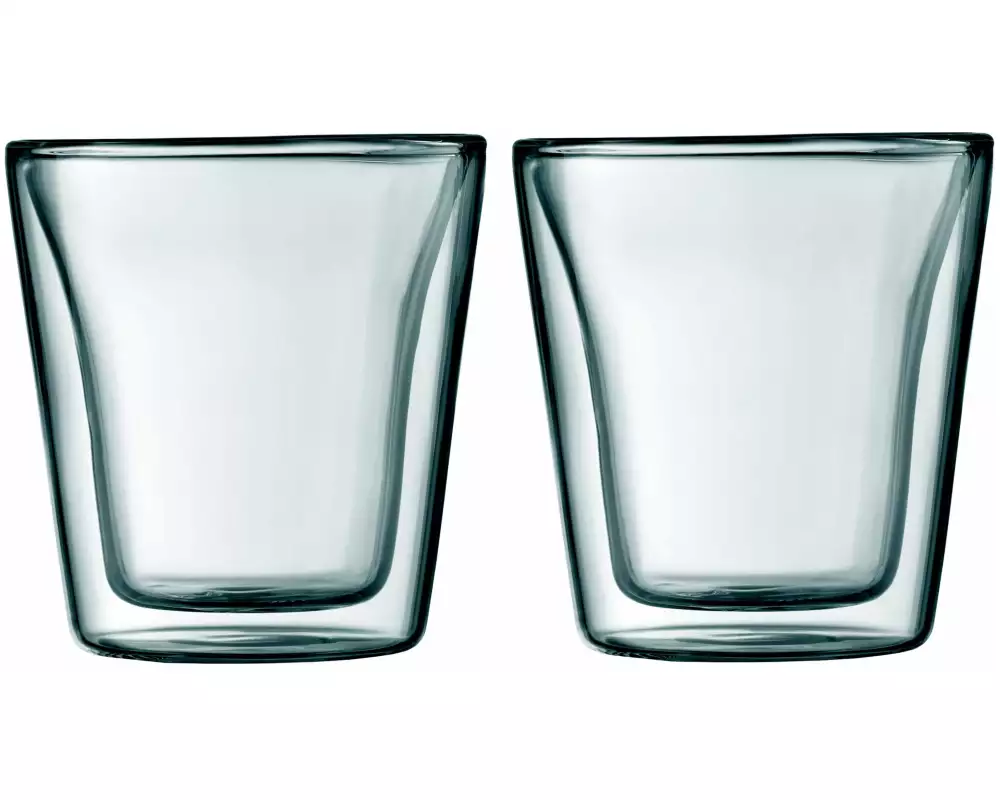 Bodum Thermobecher Canteen 100 ml, 2 Stück, Transparent