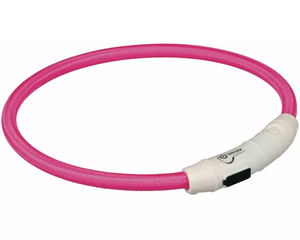 Trixie Leuchtring Safer Life M-L pink