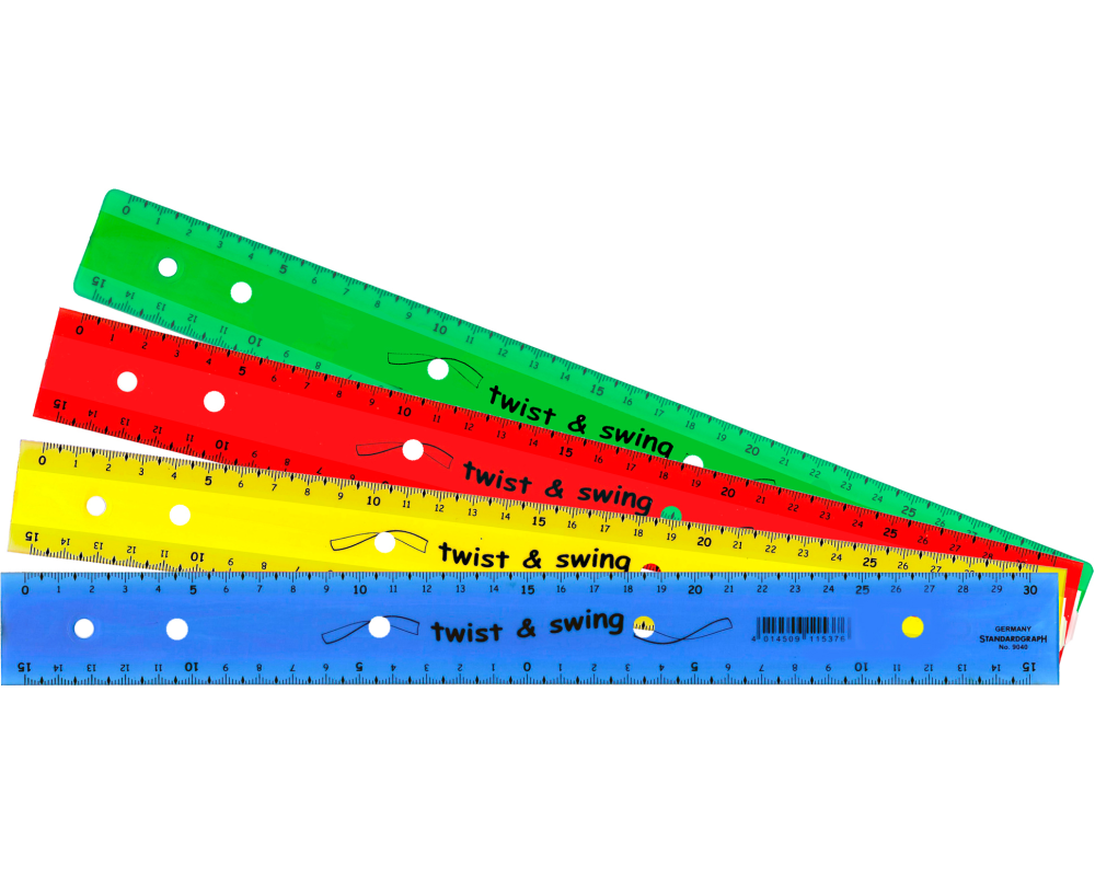 DUX Lineal zum Abheften 30cm 9040OFX Twist & Swing, Farben ass.