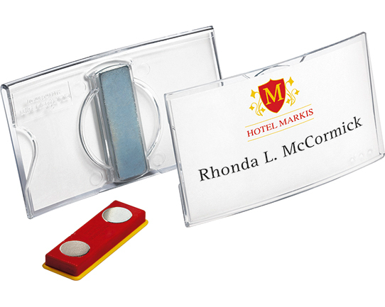 DURABLE Namensschild Konvex mit Magnet 812319 transp.,acryl,40x75mm 25 Stk.