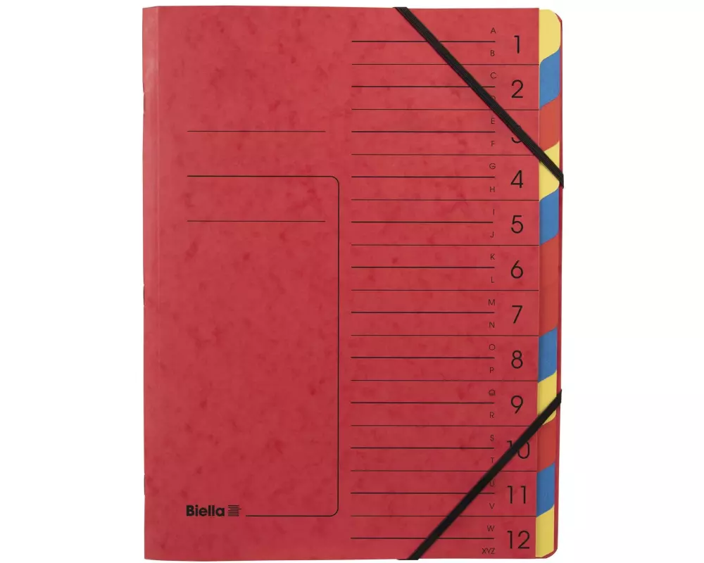 Biella Ordnungsmappe TopColor 12-teilig, Rot