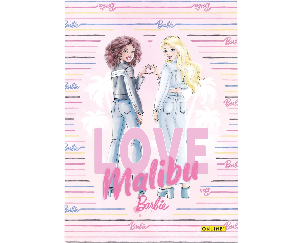 ONLINE Notizheft Barbie A5 18121/6 dotted, 80g, ass. 96 Blatt