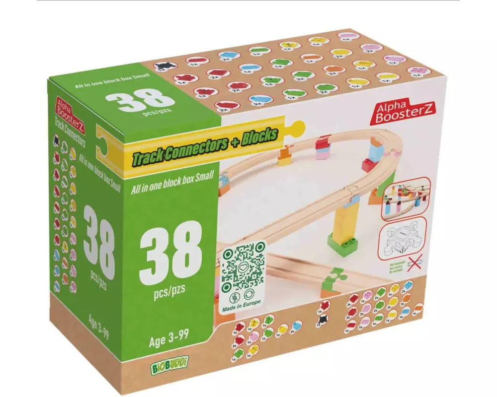 AlphaBoosterz TrackConnectors + Blocks – all in one Block Box S