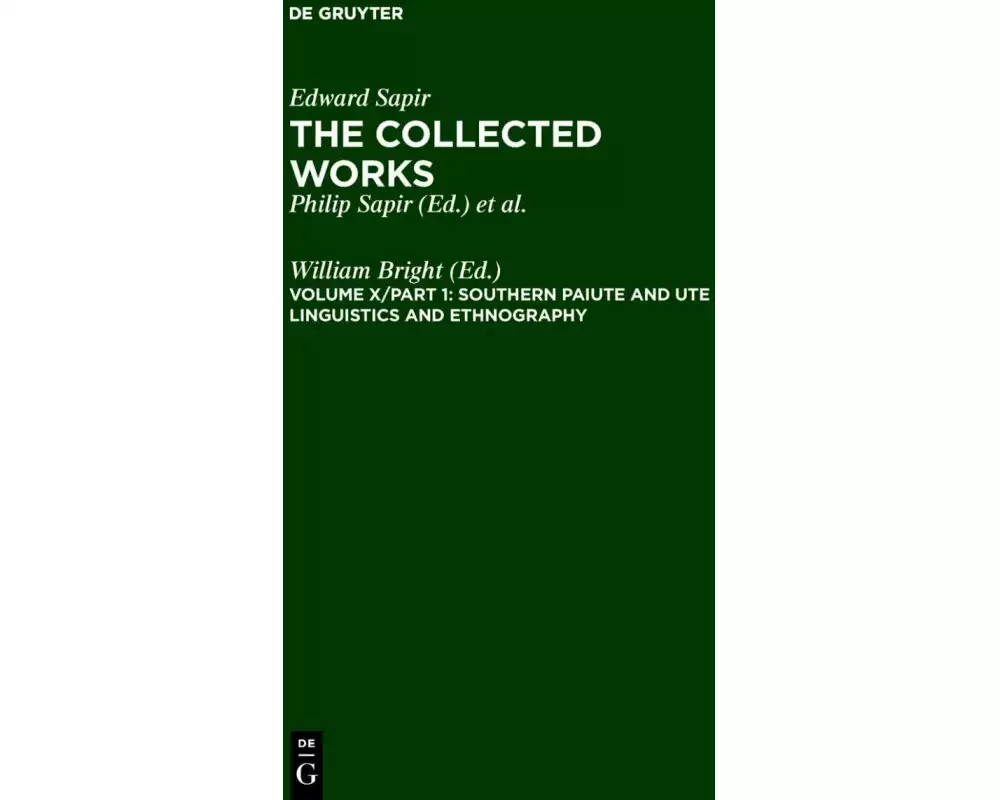 Southern Paiute and Ute Linguistics and Ethnography