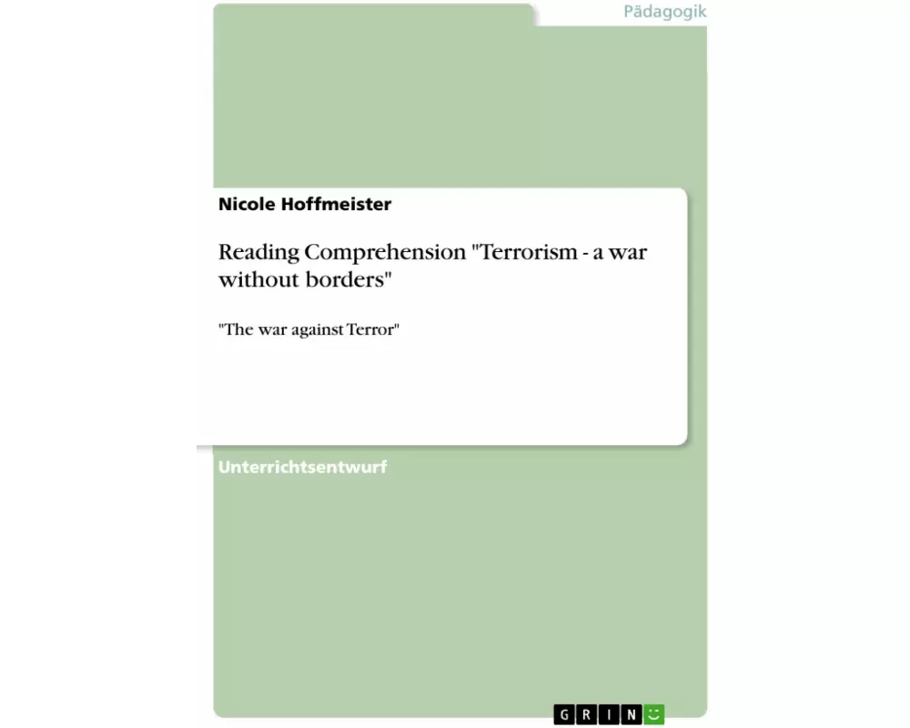 Reading Comprehension "Terrorism - a war without borders"