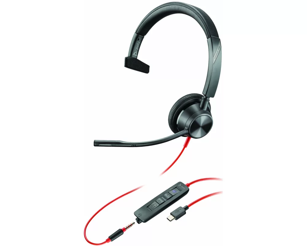 HP Poly Blackwire 3315, Microsoft Teams Certified, USB-C, Headset