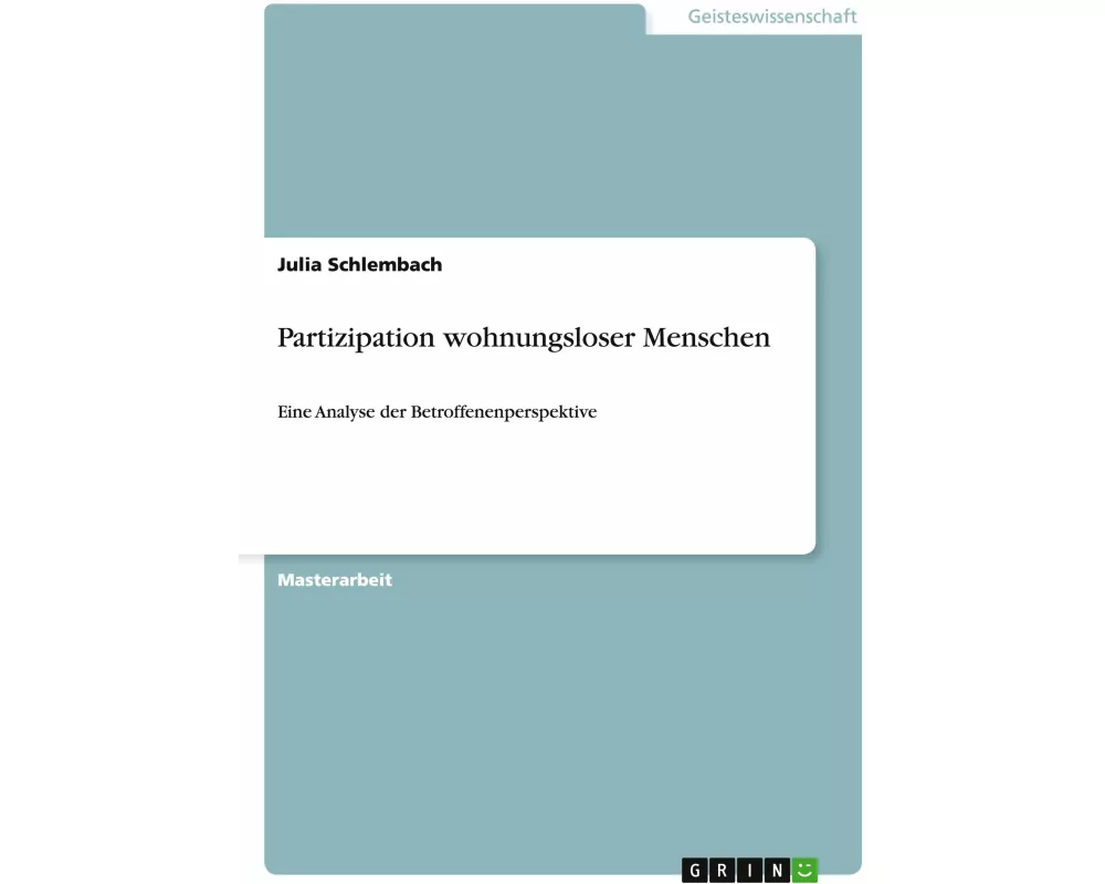 Partizipation wohnungsloser Menschen