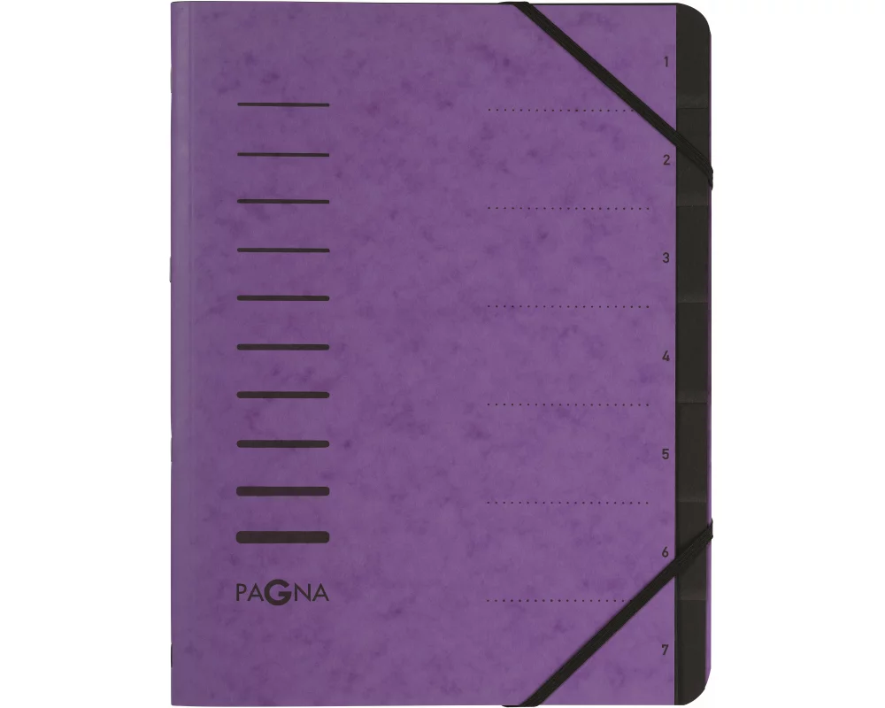 PAGNA Ordnungsmappe A4 40058-10 aubergine 7-teilig