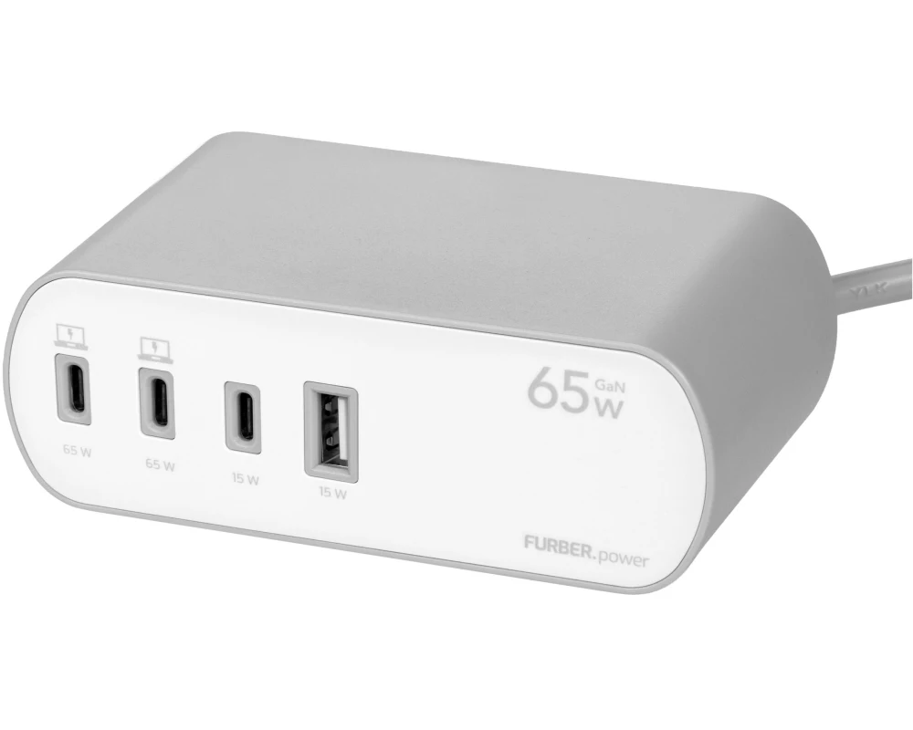 FURBER.power Tischsteckdosenleiste DOKK, 65 W