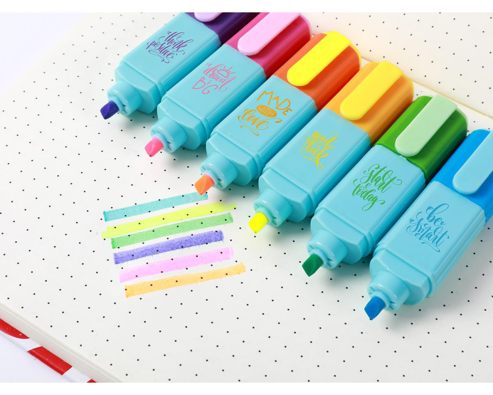 ROOST Leuchtstift Set ass. XL2306 assortiert 6 Stück