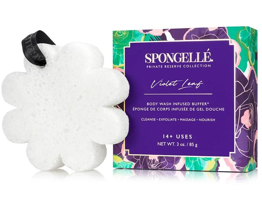 SPONGELLÉ Duschschwamm Private Reserve Violet Leaf Buffer 85 g