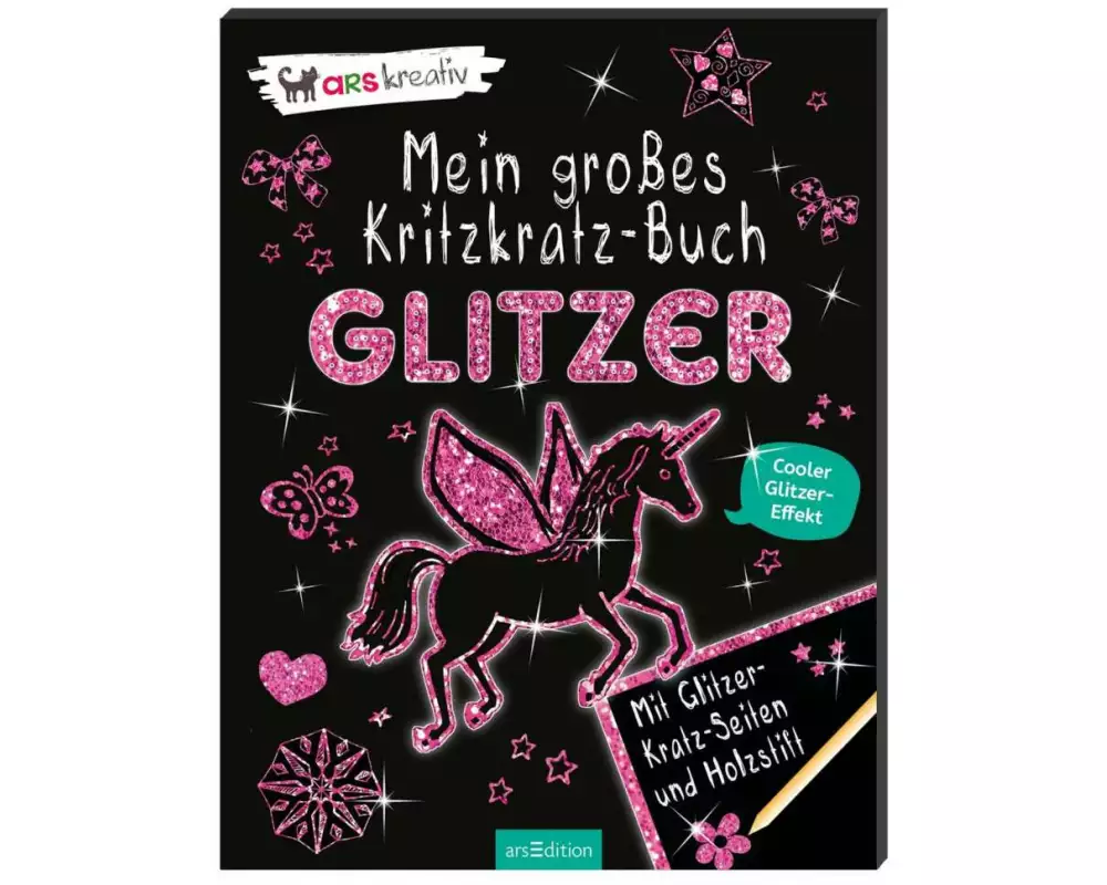 Mein großes Kritzkratz-Buch Glitzer