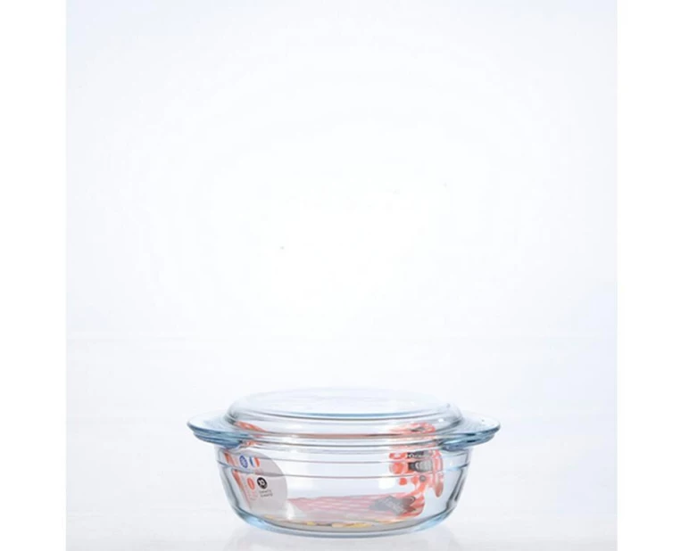 International Cookware Auflaufform Cocotte 1 l, Rund, Transparent
