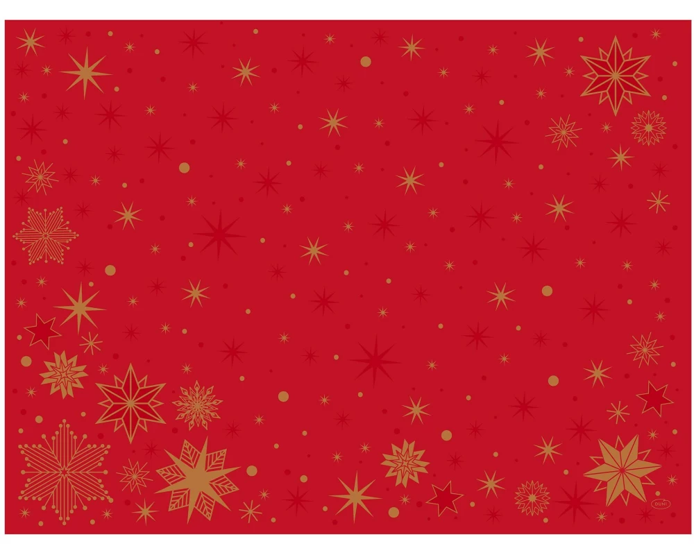 Duni Tischset Bio, 30 x 40 cm, Stargazing Red, 500 Stück