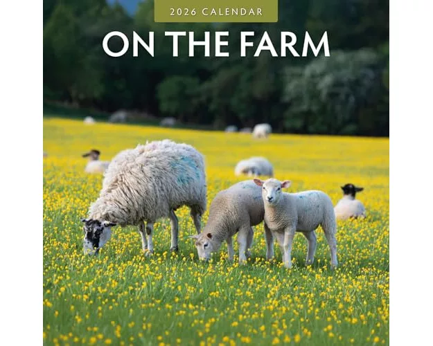 On The Farm 2026 Square Wall Calendar