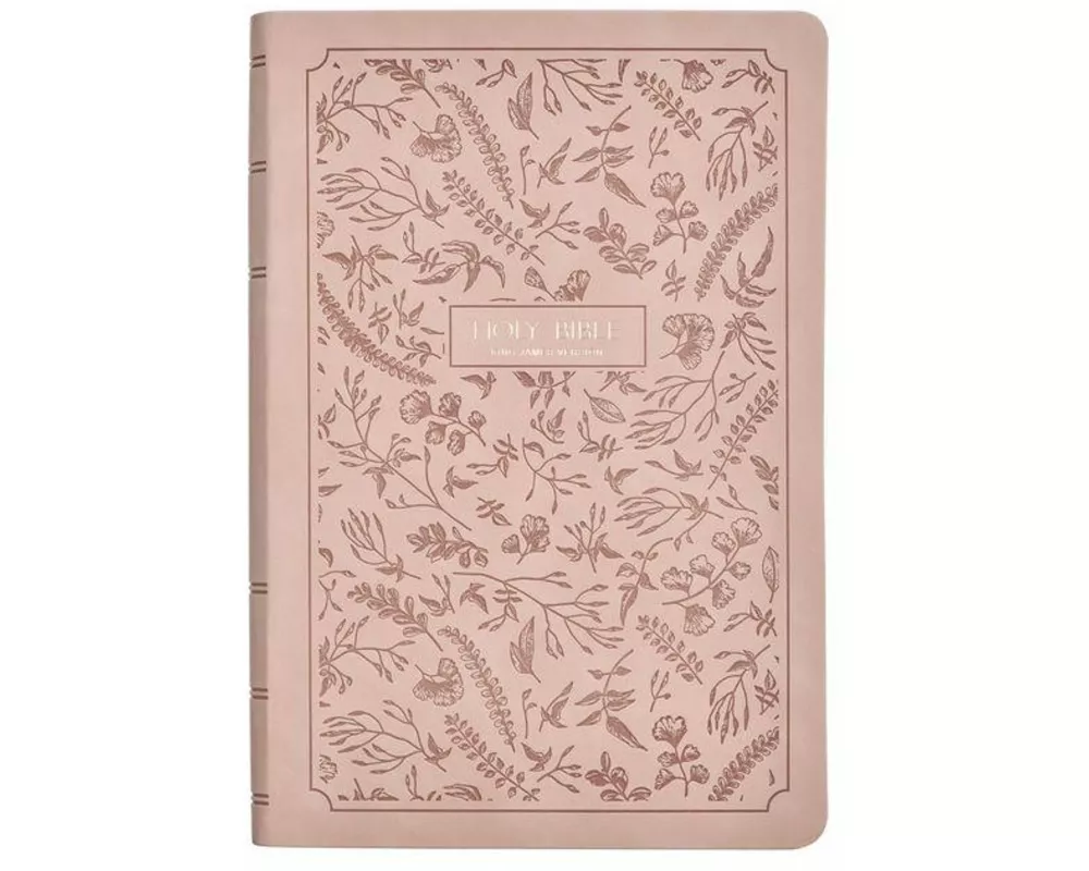 KJV Bible Giant Print Full-Size (Faux Leather, Blush Pink)