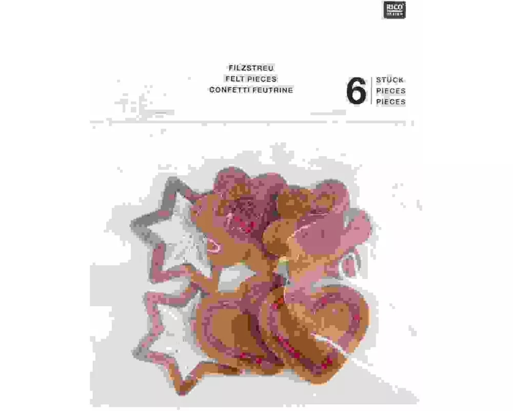 Filzstreu Gebäck, 6 Stk