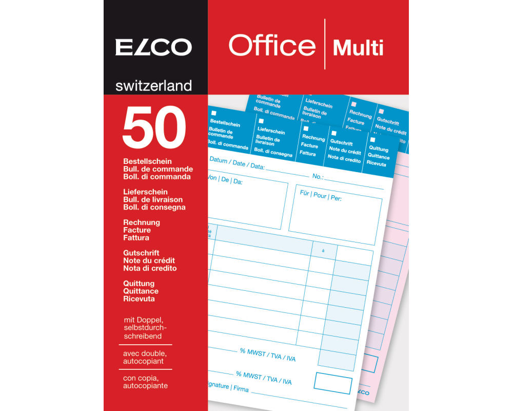 ELCO Multifunktion Formular A6 74596.19 60g 50x2 Blatt