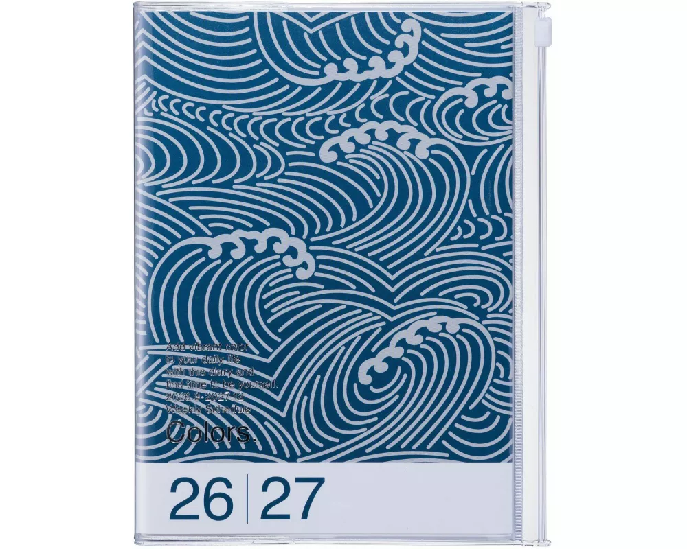 MARK'S 2026/27 Diary A5 Pattern // Wave Navy