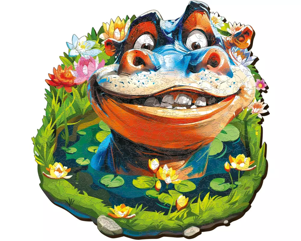 Escape Welt Holz-Puzzle Hippo