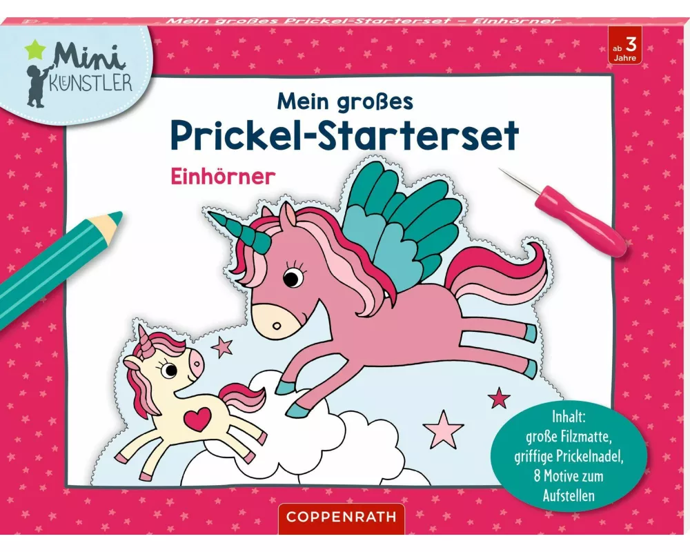 Mein großes Prickel-Starterset: Einhörner