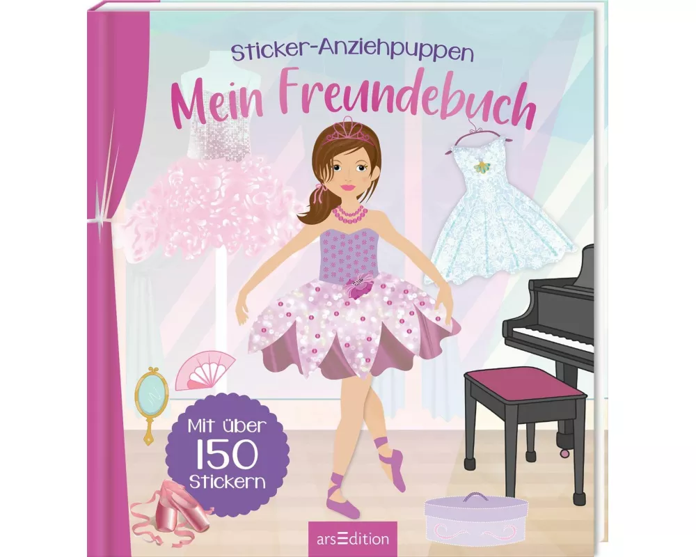 Sticker-Anziehpuppen – Mein Freundebuch (Ballerina)