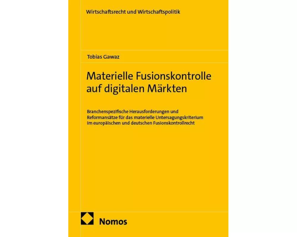 Materielle Fusionskontrolle auf digitalen Märkten
