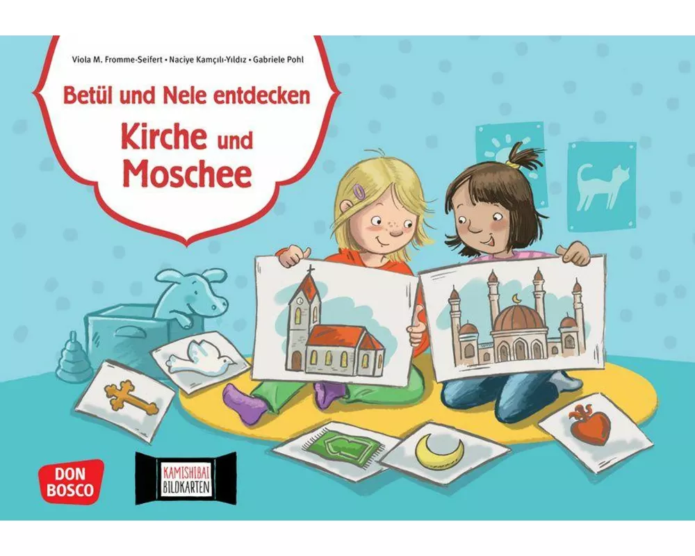 Betül und Nele entdecken Kirche und Moschee. Kamishibai Bildkartenset
