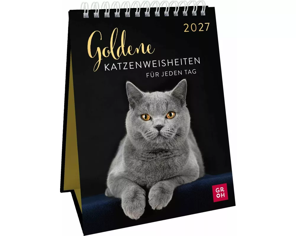 Wochenkalender 2027: Goldene Katzenweisheiten für jeden Tag